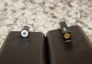 White vs Orange outer tube on XS Sights and TruGlo front sights